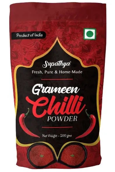 Supathya Homemade Red Chilly Powder | Dried Mirch Chilli Powder | Homemade Mirch Powder for Cooking 200g - Supathya Store