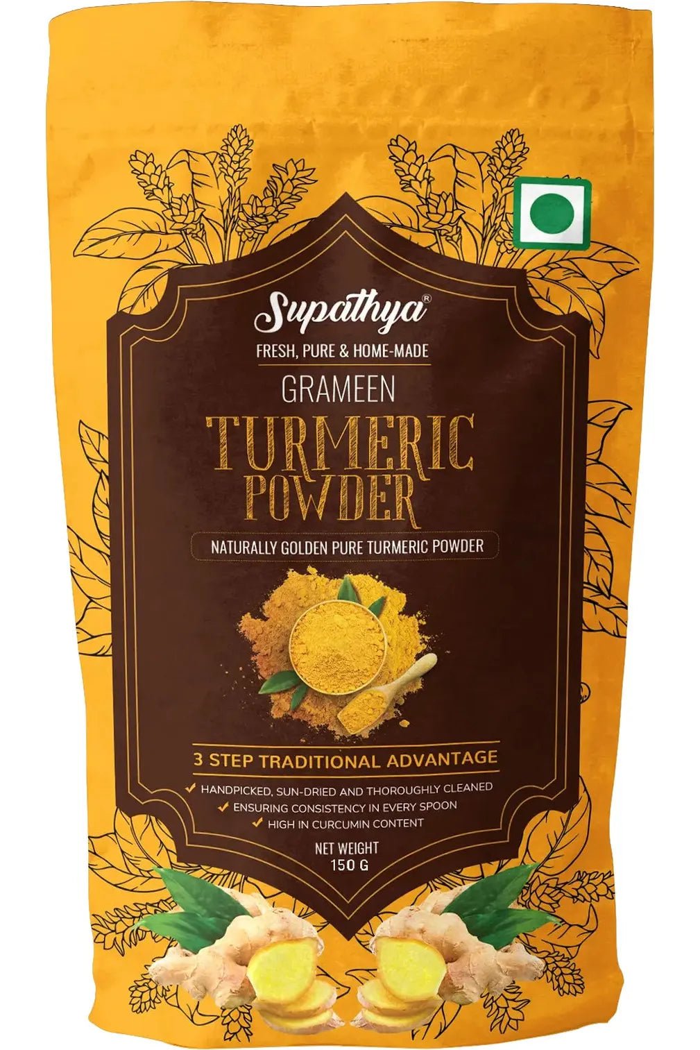 Supathya Pure & Homemade Turmeric Powder - Supathya Store